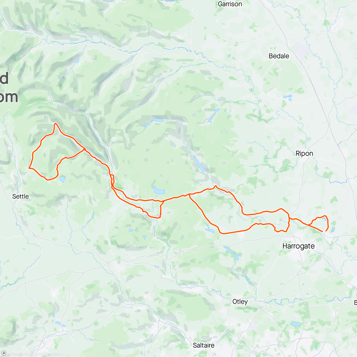Map of the activity, Littondale loop 🐏