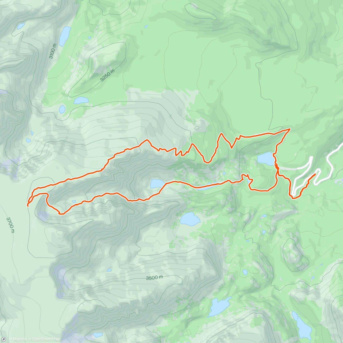 Mappa dell'attività 🗻 Flattop Mountain via Emerald Lake & Tyndall Canyon • Rocky Mountain National Park