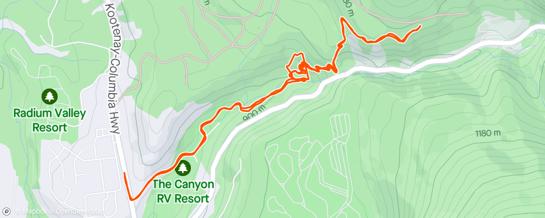 Carte de l'activité Afternoon Trail Run