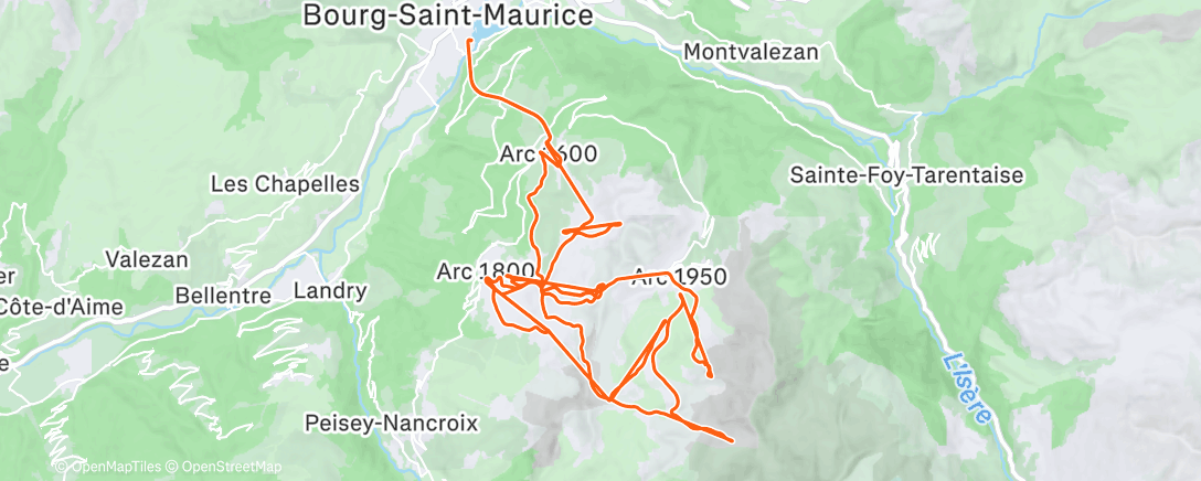 Map of the activity, Lunch Alpine Ski