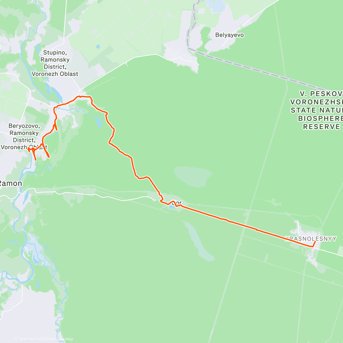 Map of the activity, Из Рамони в Графскую