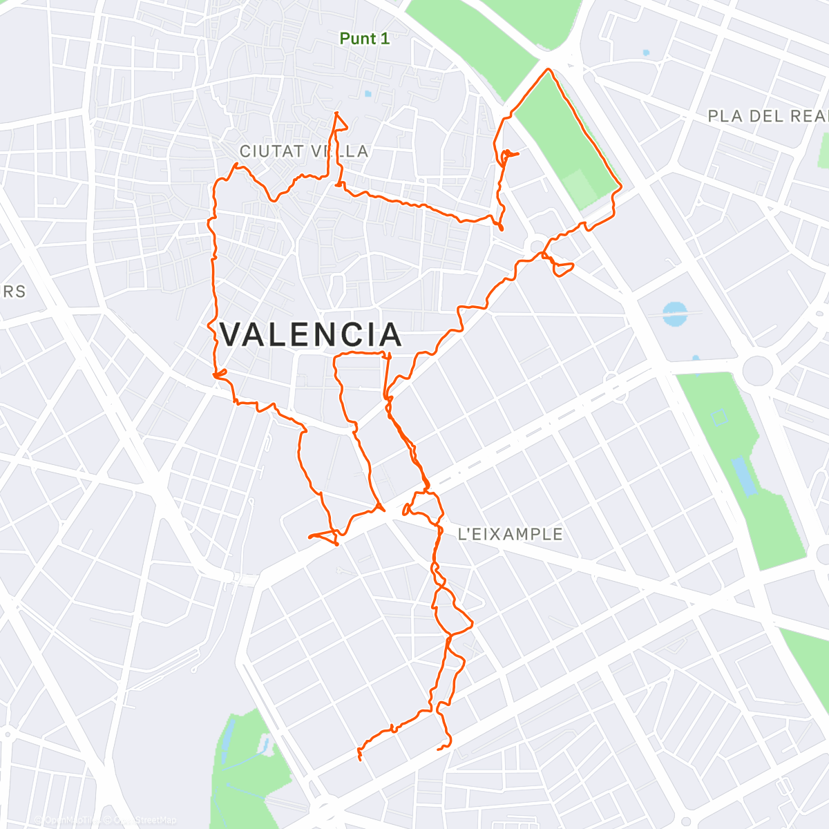 Map of the activity, Lunch Walk in Valencia