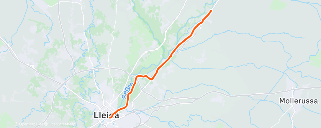 Map of the activity, 2025-12-09Ride