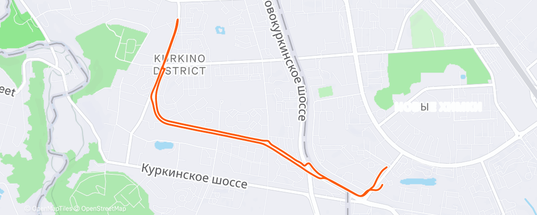 Map of the activity, Полуденный забег