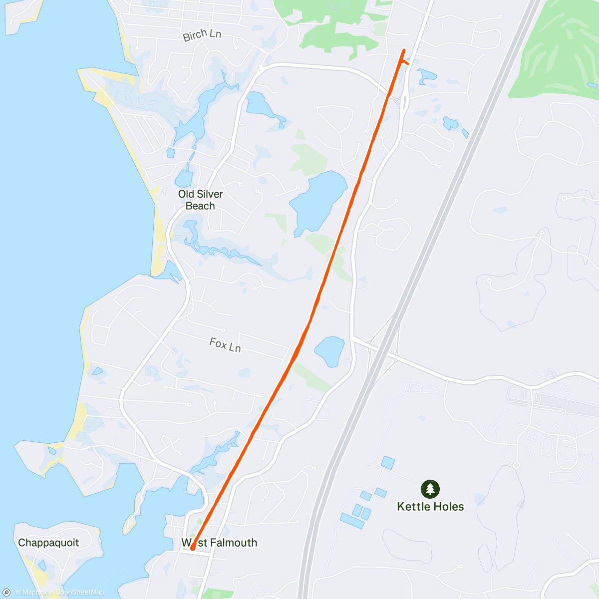 Map of the activity, Afternoon Run