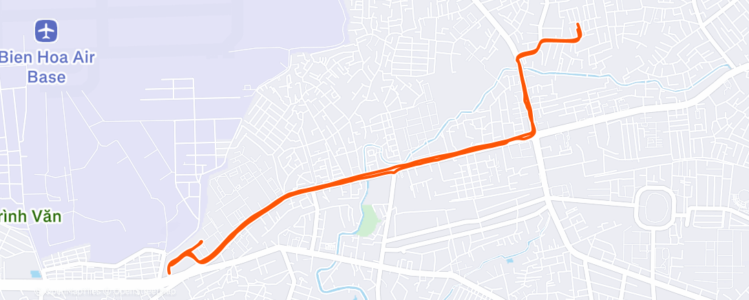 Map of the activity, Evening Run