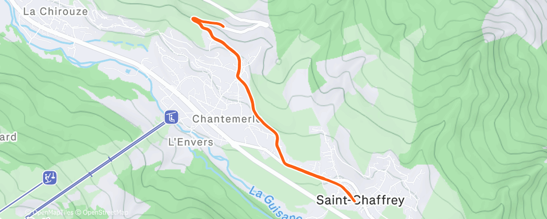 Map of the activity, Snowtrail ❄️