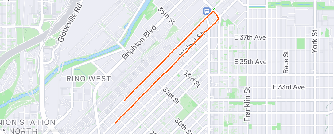 Map of the activity, Morning Run