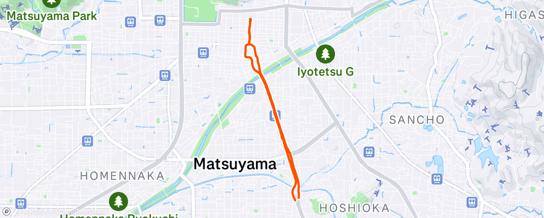 Map of the activity, 夕方のランニング