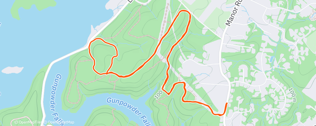 Map of the activity, Morning Hike