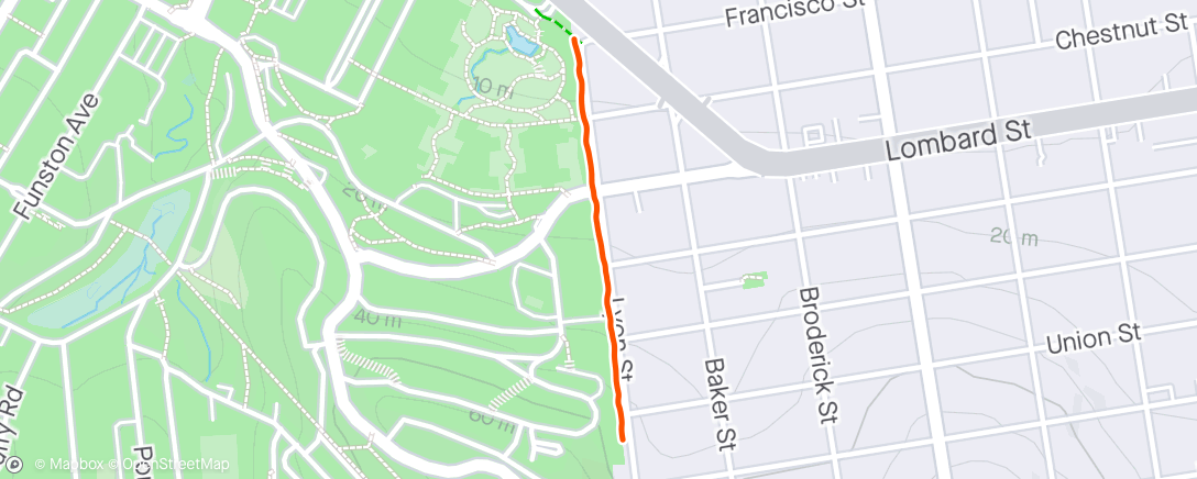 Map of the activity, Walk to work via Lyon Street Steps