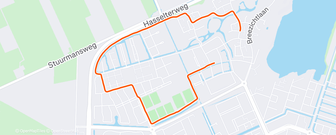 Map of the activity, Avondloop