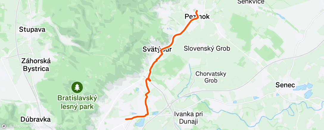 Map of the activity, Afternoon Ride
