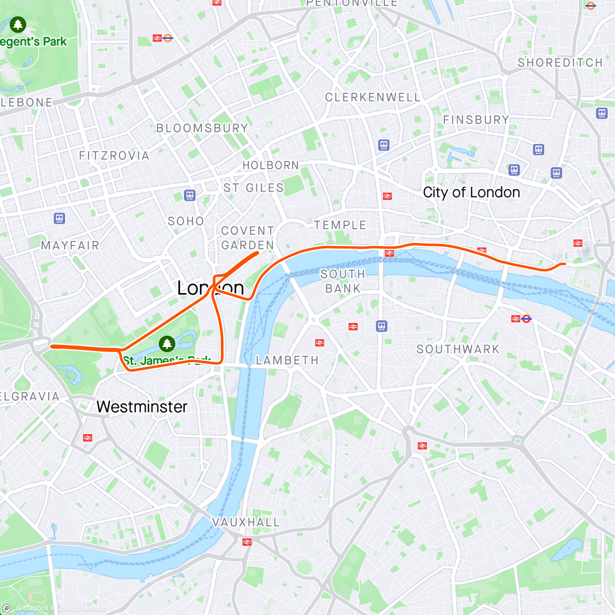 「Zwift - Race: Stage 5: Lap It Up - London Classique (B) on Classique in London」活動的地圖