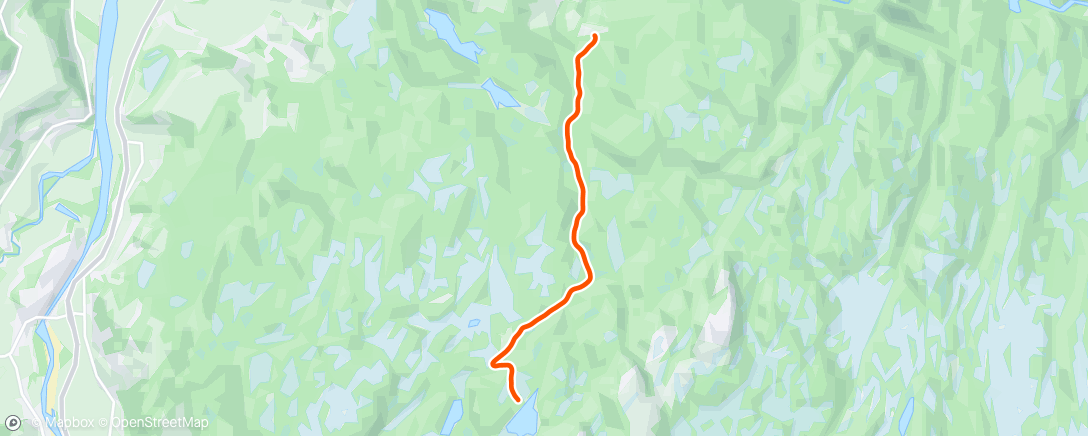 Map of the activity, Hjem fra Haukvatnet 5C 2ms S isete snøføre