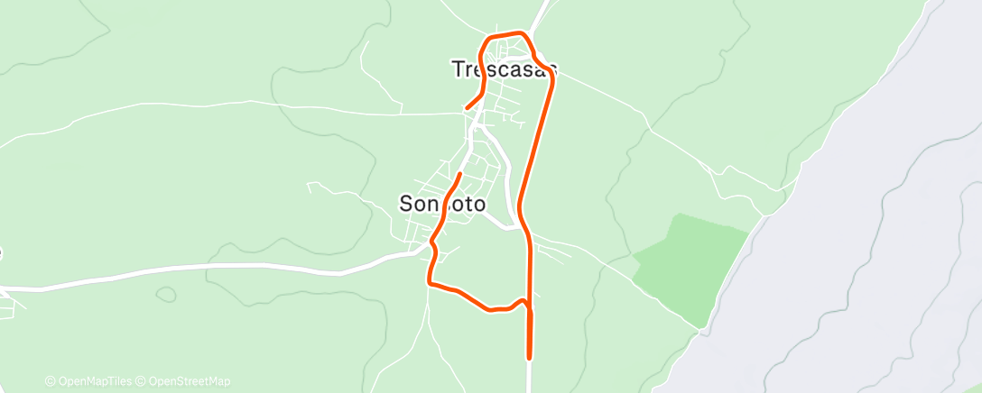 Map of the activity, Bicicleta de montaña matutina