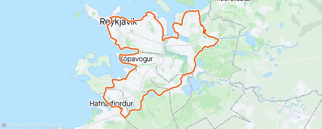 Map of the activity, Afternoon Ride