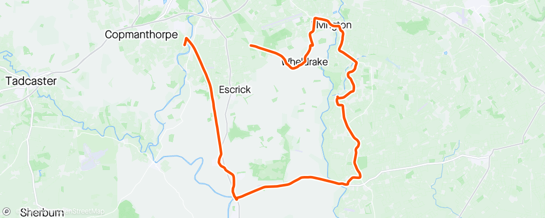 Map of the activity, More cycling