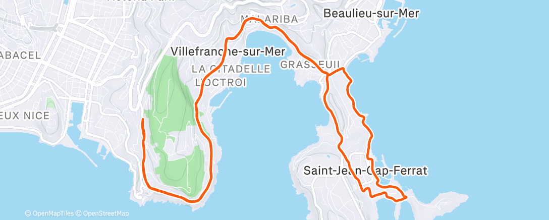 Mapa de la actividad (Course à pied le midi)