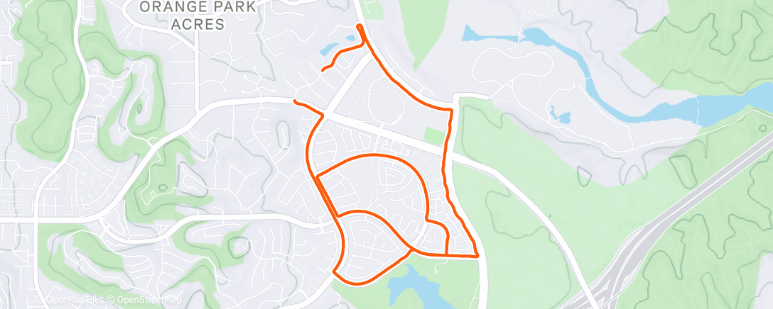 Map of the activity, 3 x 6 mins