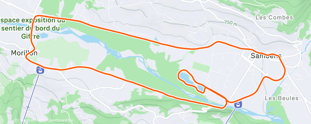 Map of the activity, 2x12' (3') @ 3:45