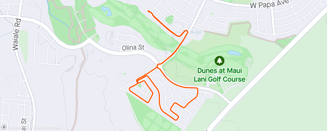 Map of the activity, Hump day run