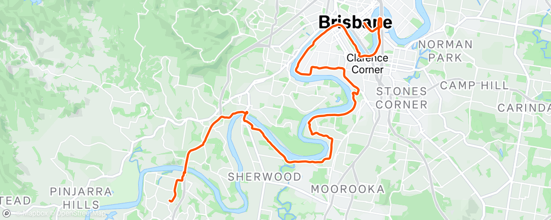 Map of the activity, Afternoon Ride