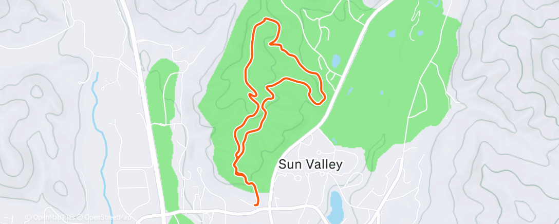 Map of the activity, Morning Hike