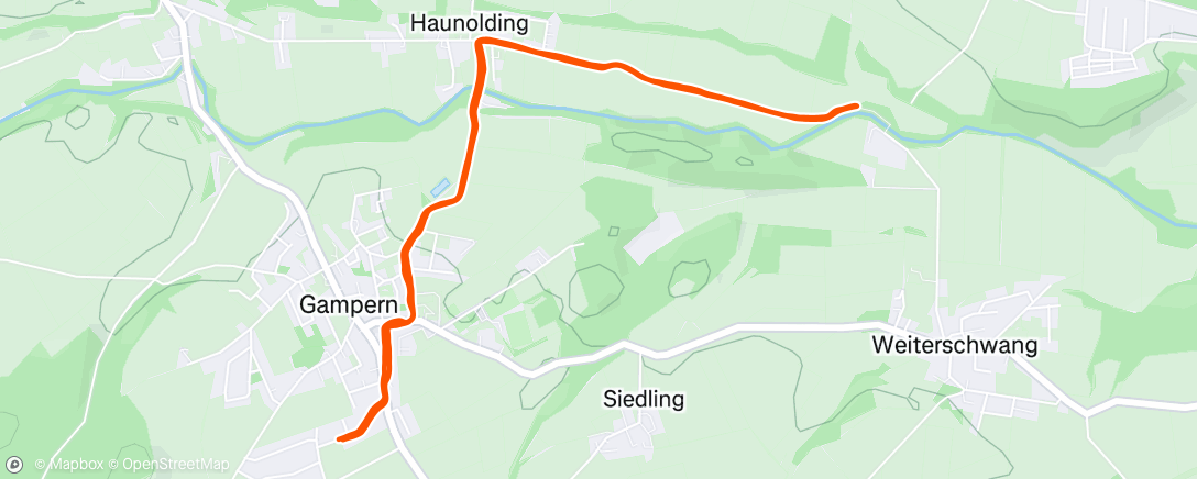 Map of the activity, Lunch Run