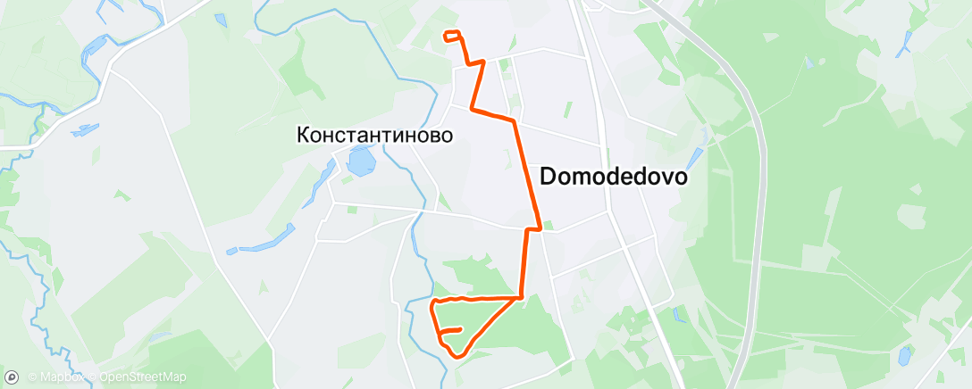 Map of the activity, Вечерний забег