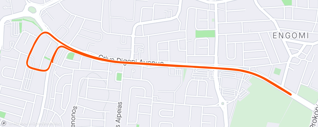 Mapa da atividade, Duathlon Nicosia Bike 20K