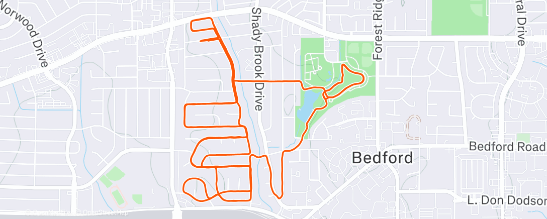 Map of the activity, Morning Run