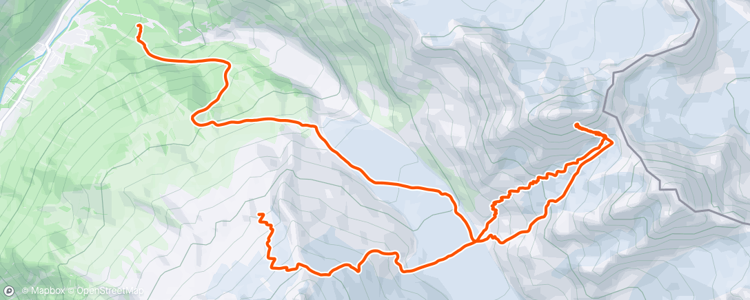 Map of the activity, A walk and a ski
