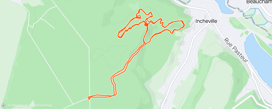 Map of the activity, Sortie TFE dynamique sur un parcours VTT, des petites bosses bien éprouvantes.