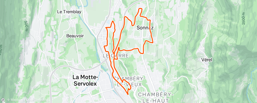Map of the activity, Lunch Ride