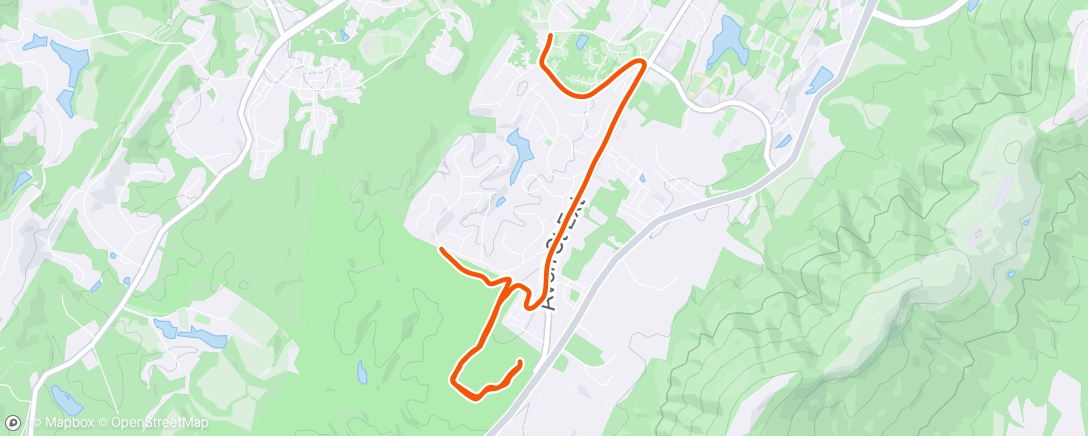 Map of the activity, Afternoon Run
