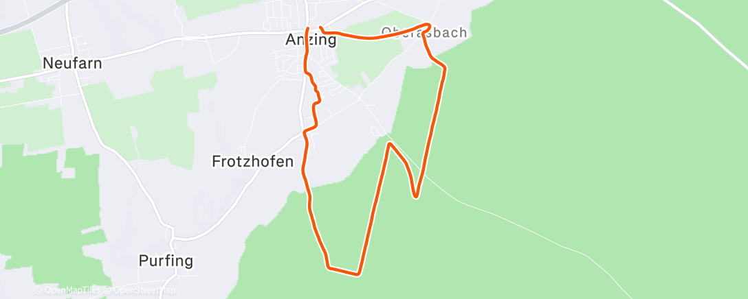 Map of the activity, Lauf am Morgen