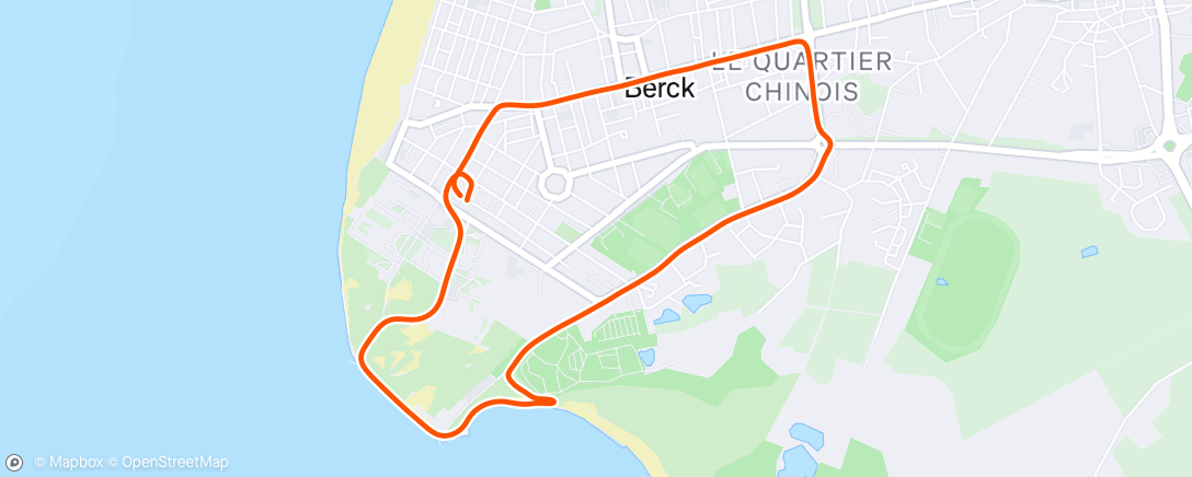 Map of the activity, Fartlek