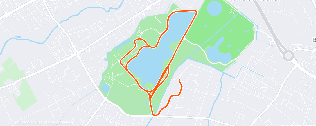 Map of the activity, Course à pied le matin