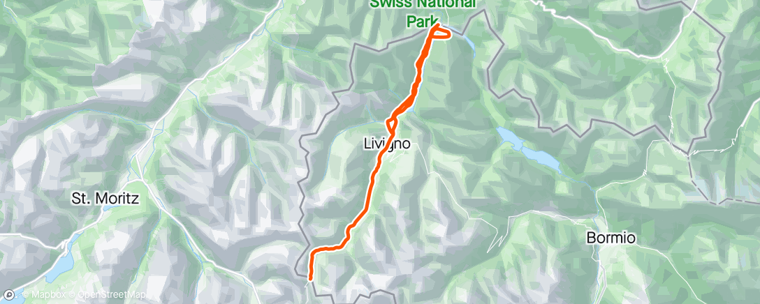 Map of the activity, Livigno D6