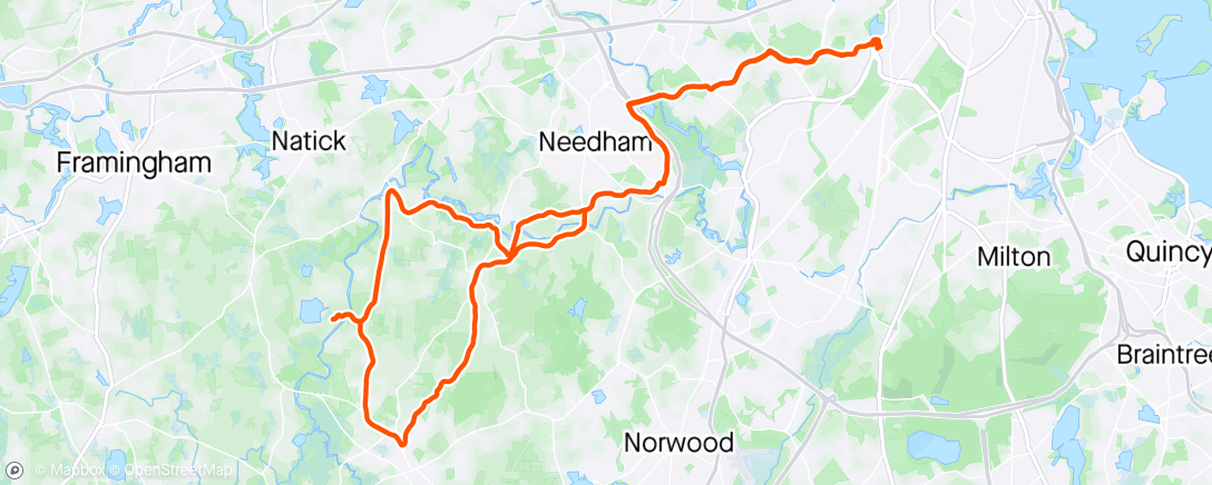 Map of the activity, Saturday Ride