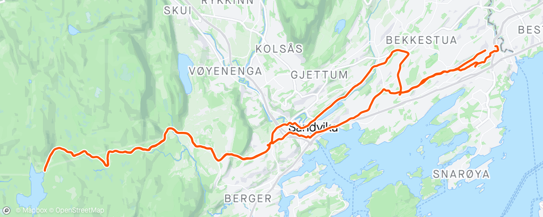 Mappa dell'attività Gåping Tirsdag
