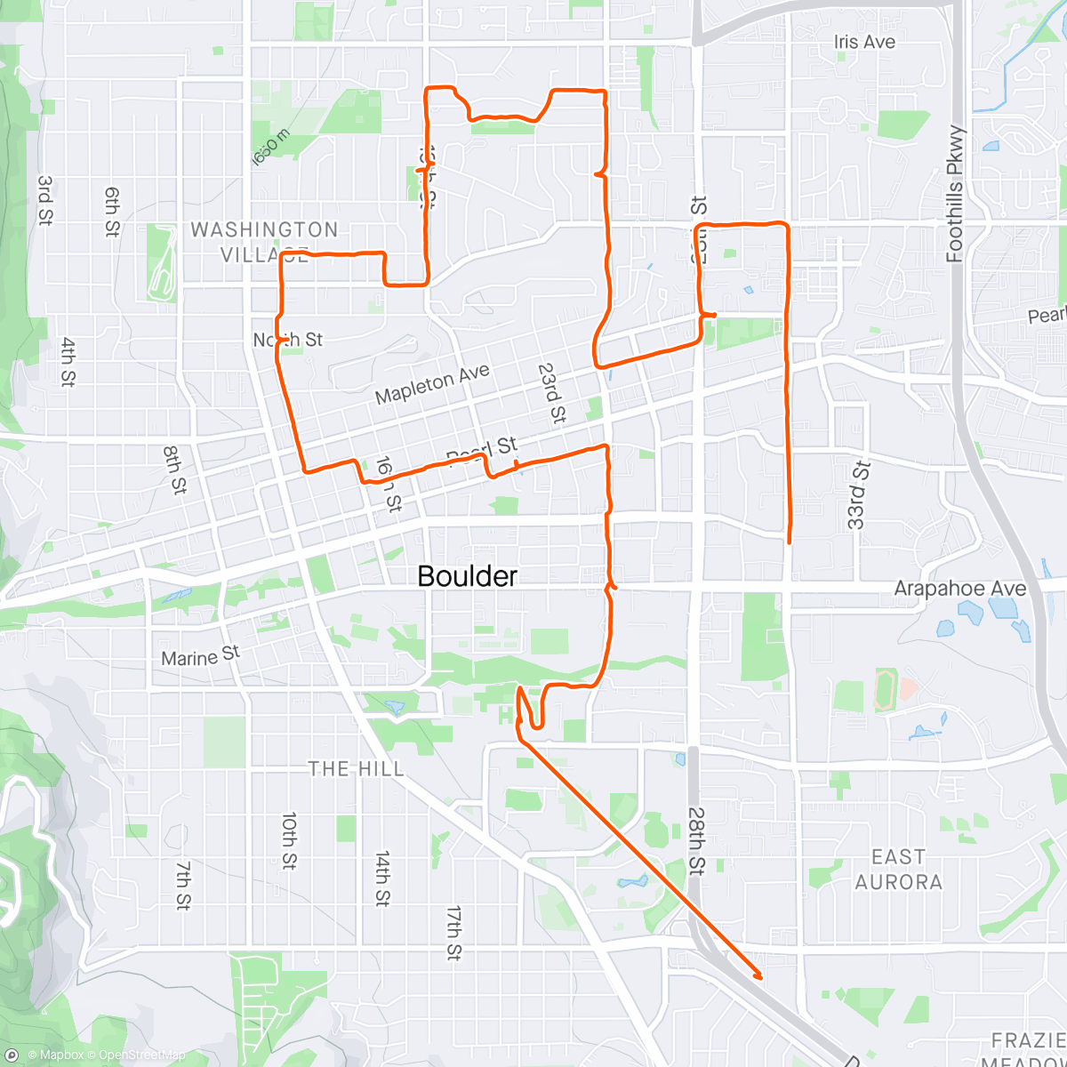 Map of the activity, 6 miles 10 beers