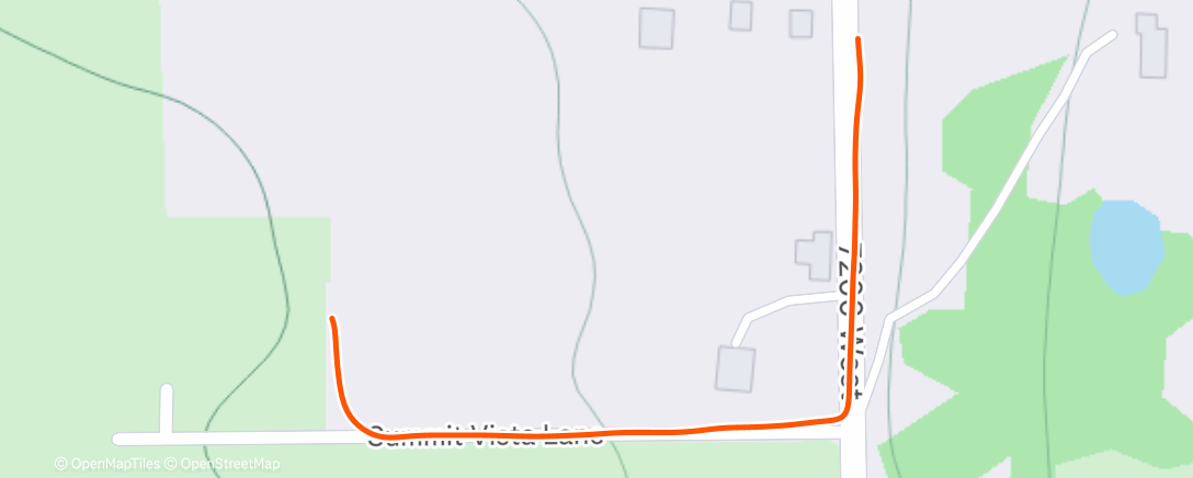 Map of the activity, Afternoon Run