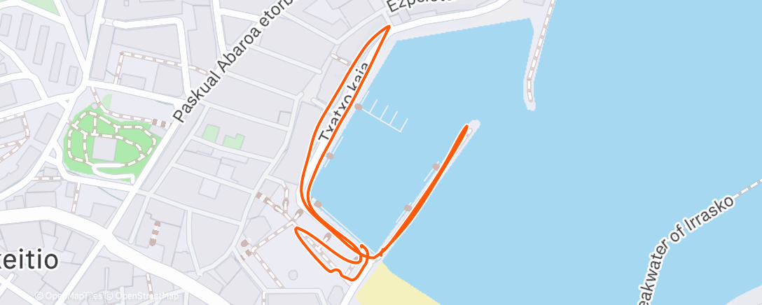 Map of the activity, San Silbestre Arritxu