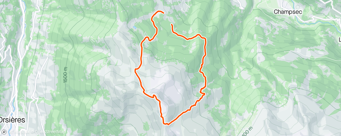 Map of the activity, Ski de randonnée le midi