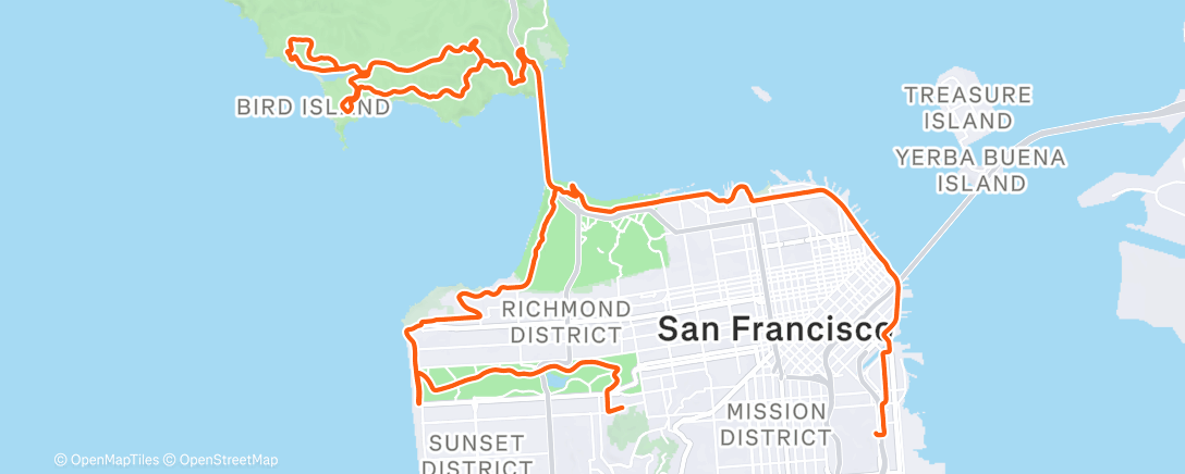 Карта физической активности (Morning Ride)