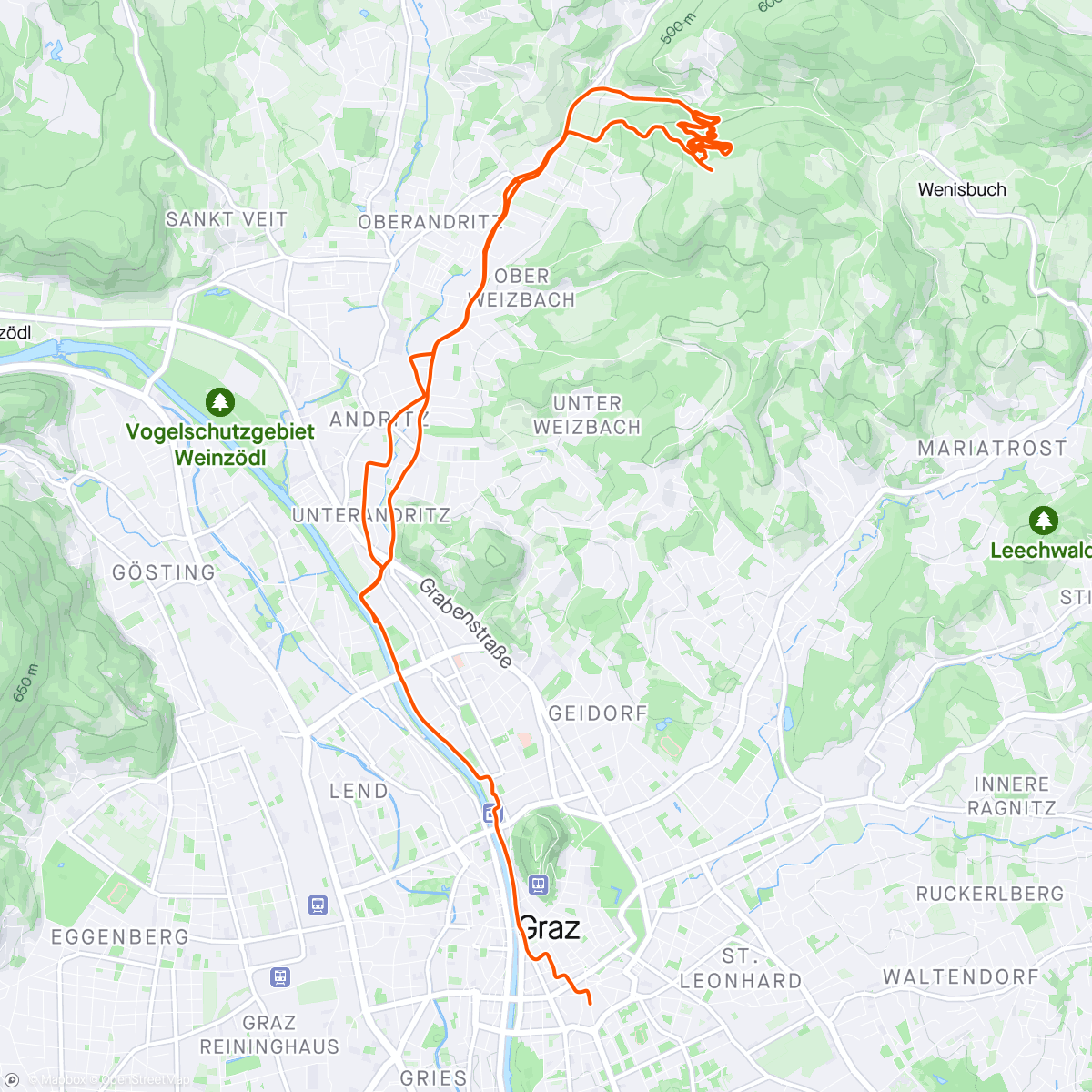 Map of the activity, TrailTraining