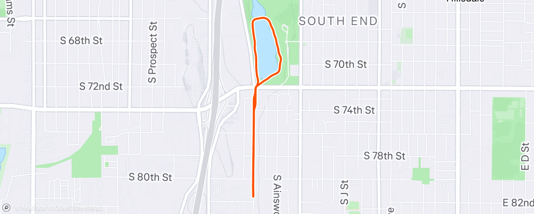 Map of the activity, Evening Walk