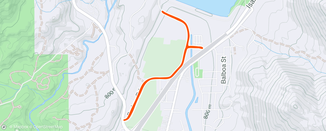 Map of the activity, Morning Run